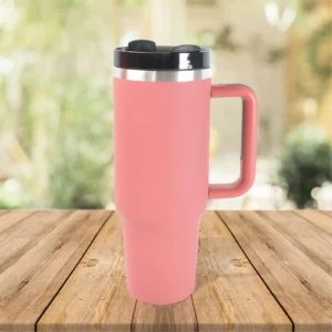 Stainless Steel Vacuum Insulated Tumbler with Lid, Handle & Straw – 1200ml Travel Mug for Hot & Cold Drinks (24hr Cold / 12hr Hot) - Image 1