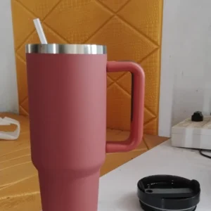 Stainless Steel Vacuum Insulated Tumbler with Lid, Handle & Straw – 1200ml Travel Mug for Hot & Cold Drinks (24hr Cold / 12hr Hot) - Image 3