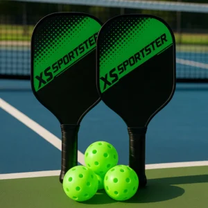 Knx Professional Outdoor Pickleball Set – 2 Lightweight 250g Paddles + 4 Perforated Balls | Beginner & Intermediate Racket Game Set - Image 2