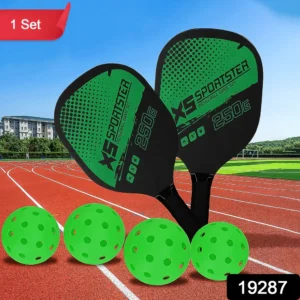 Knx Professional Outdoor Pickleball Set – 2 Lightweight 250g Paddles + 4 Perforated Balls | Beginner & Intermediate Racket Game Set - Image 3